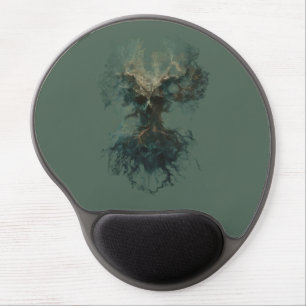 Skull Tree Surreal Dark Nature Gel Mouse Pad