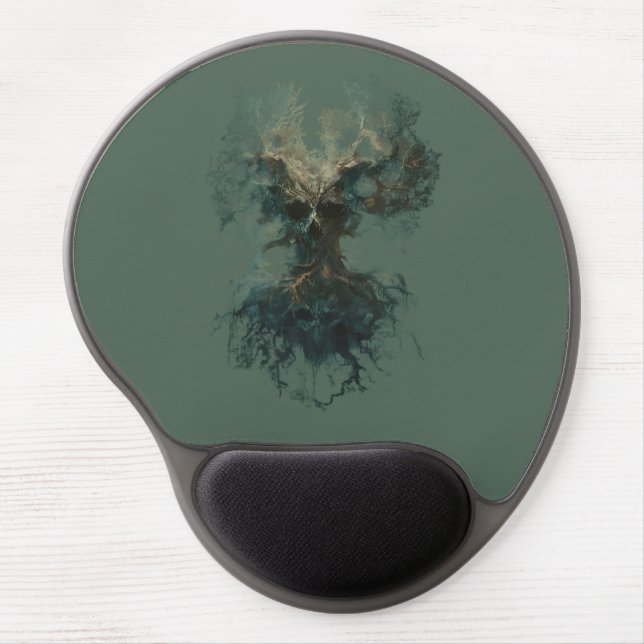 Skull Tree Surreal Dark Nature Gel Mouse Pad (Front)