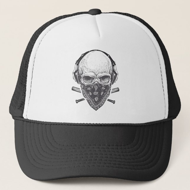 Skull Trucker Hat (Front)