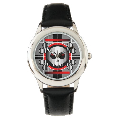 Skull TV kids stainless steel watch