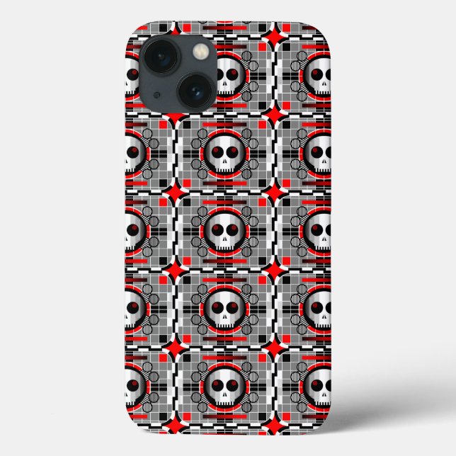 Skull TV Multi iPhone barely there case (Back)