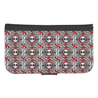 Skull TV Multi Samsung Galaxy S4 wallet case