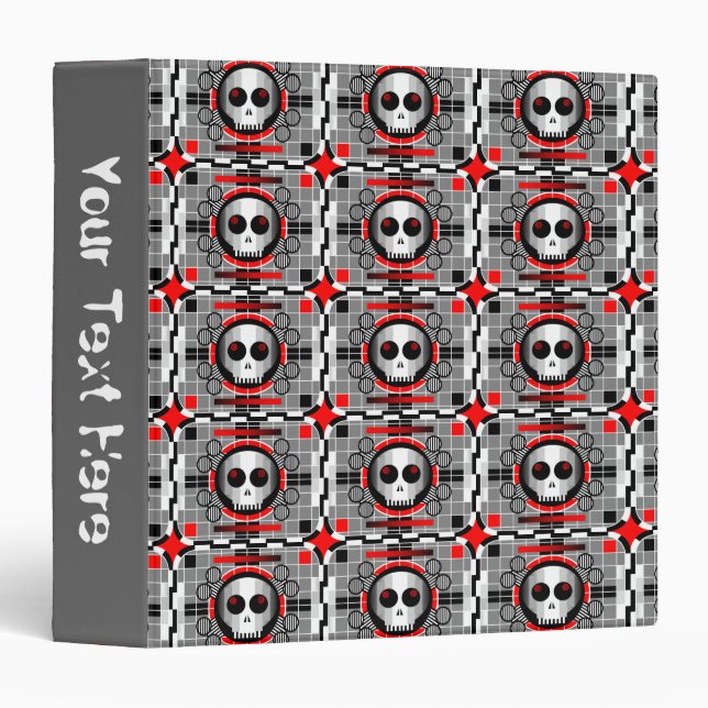 Skull TV Multi 'Text' ring binder (Front/Spine)