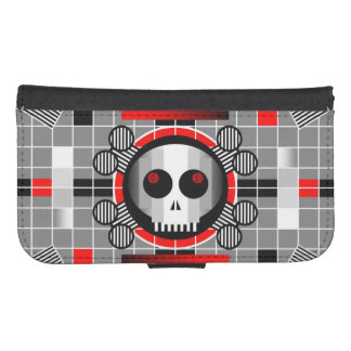 Skull TV Samsung Galaxy S4 wallet case