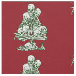 skull ugly christmas tree skeleton gothic fabric