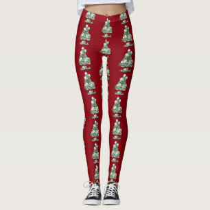 skull ugly christmas tree skeleton gothic leggings