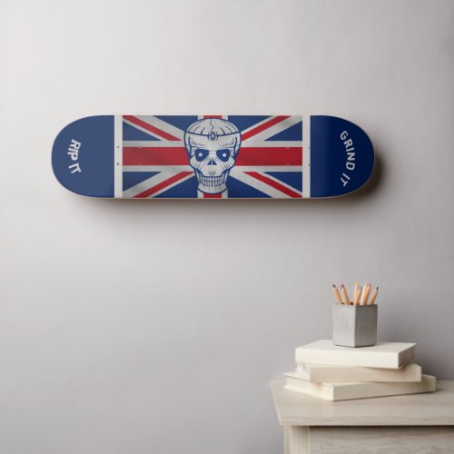 Skull  Union Jack Skateboard