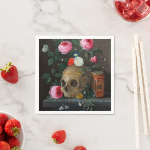 Skull Vanitas Still Life Jan van Kessel Napkins