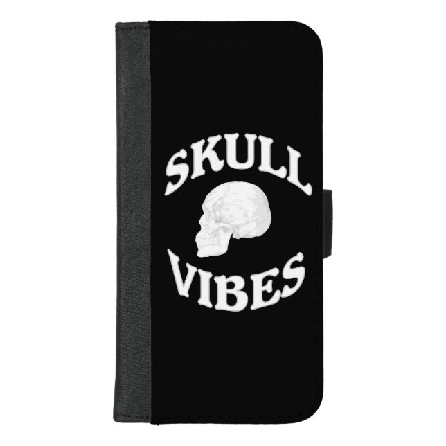 Skull vibes iPhone wallet case (Front)