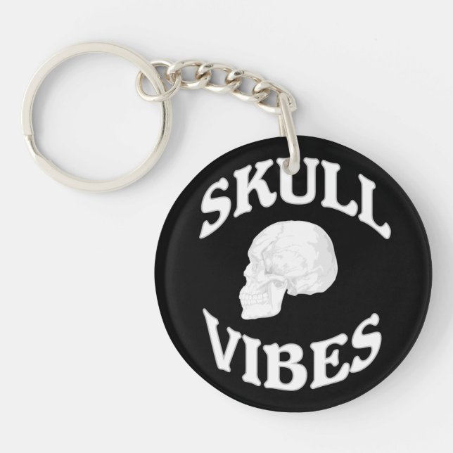 Skull vibes keychain (Front)