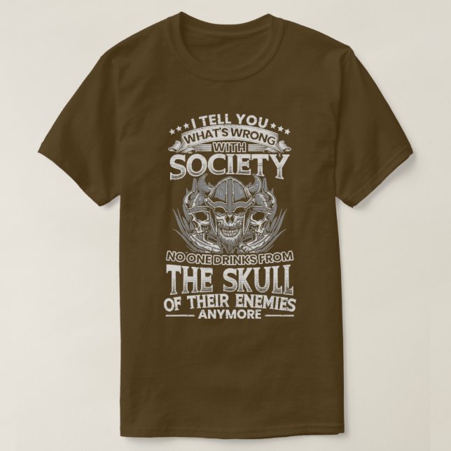 Skull Viking Kratos Ax Seax Norse Classic TShirt (Design Front)