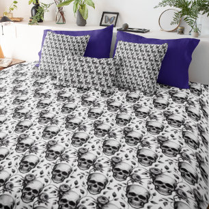 Skull Vintage Boho Macabre Memento Mori Decor Throw Pillow