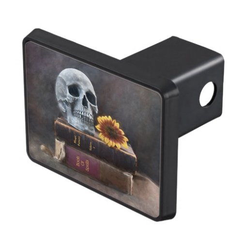 Skull Vintage Books Yellow Sunflower Gothic Hitch Cover