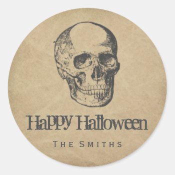 Skull Vintage Stickers by SoSpooky at Zazzle
