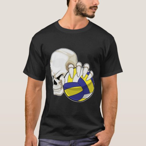Skull Volleyball player Volleyball T_Shirt