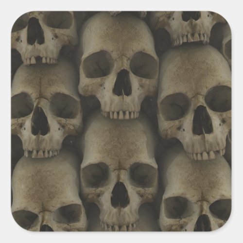 Skull Wall Square Sticker