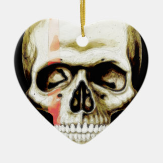 skull warpaint ceramic ornament