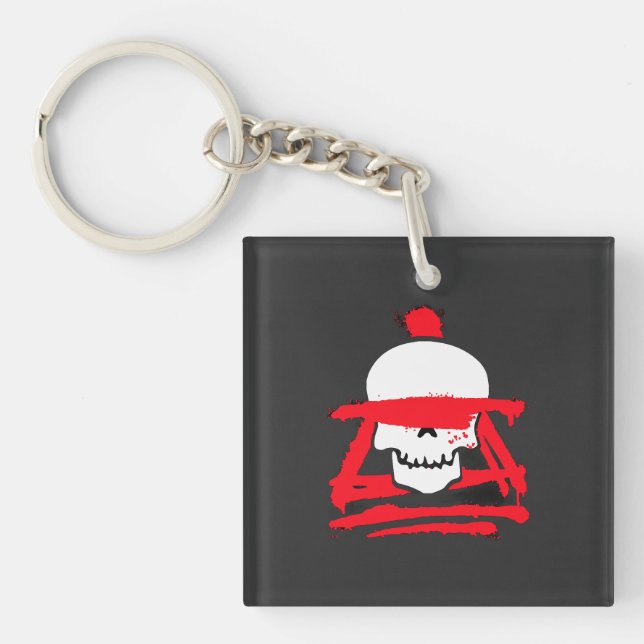 Skull Warrior Acrylic Keychain (Front)