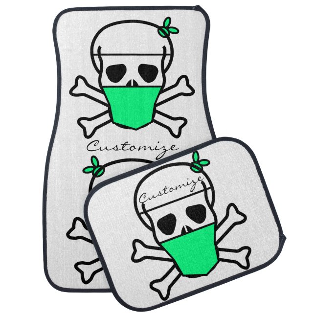 Skull Wearing Mask Thunder_Cove Car Floor Mat (Set)