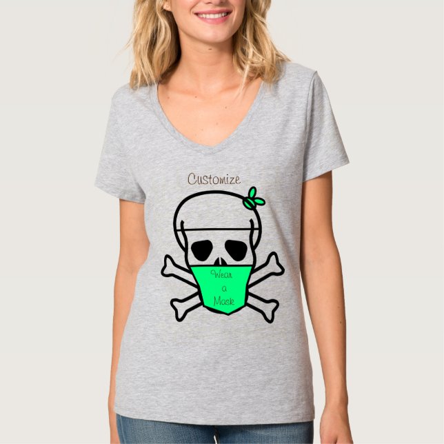 Skull Wearing Mask Thunder_Cove  T-Shirt (Front)