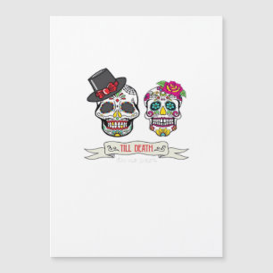 Skull Wedding Bride and Groom Till Death Print