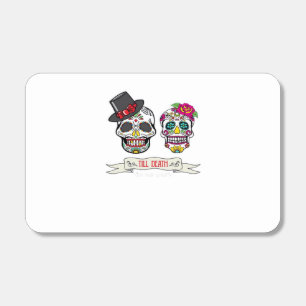 Skull Wedding Bride and Groom Till Death Print Matchboxes