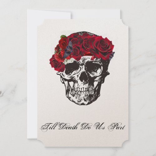 Skull Wedding Invitation _ Till Death Do Us Part