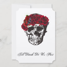Skull Wedding Invitations - Till Death Do Us Part