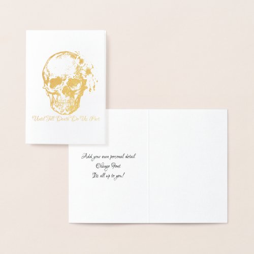 Skull Wedding Thank You cards