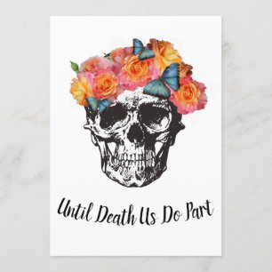 Skull Wedding - Until Death Us Do Part Invitation