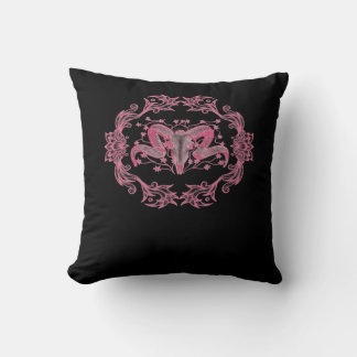 Skull Whimsigoth Aesthetic Throw Pillow