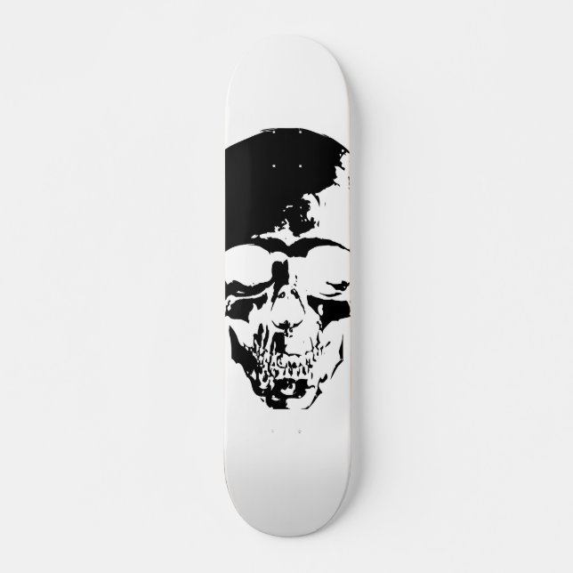 Skull White Skateboard Deck (Front)