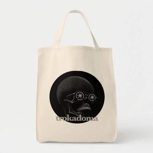 Skull with a sunglasses streetwear design tote bag