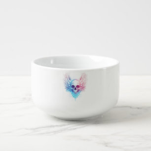 Skull with Angel Wings Soup Mug