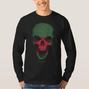 Skull With Bangladesh Flag Skeleton Bengali Roots T-Shirt