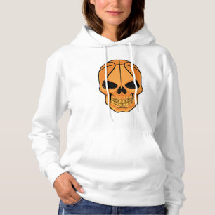 Skull with Basketball Head Hoodie