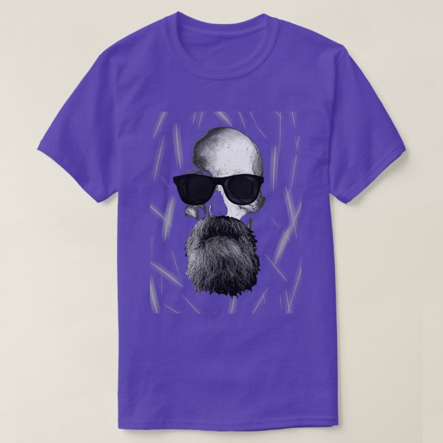 skull with beard 3 T-Shirt (Design Front)