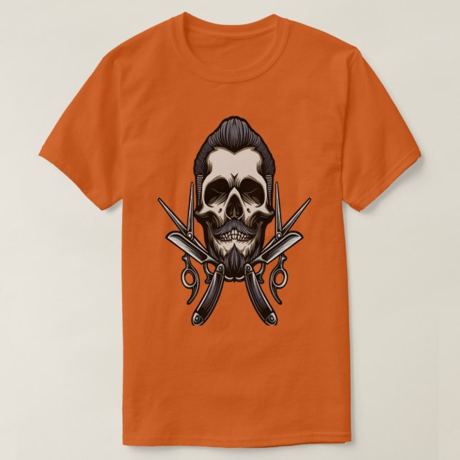 Skull with beard barber edision T-Shirt (Design Front)