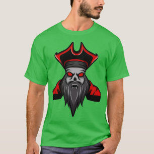 Skull with beard Pirate edision T-Shirt