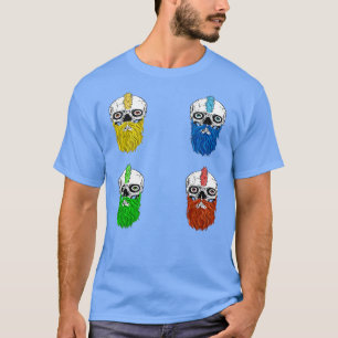 Skull with Beard Rainbow Sticker Pack T-Shirt
