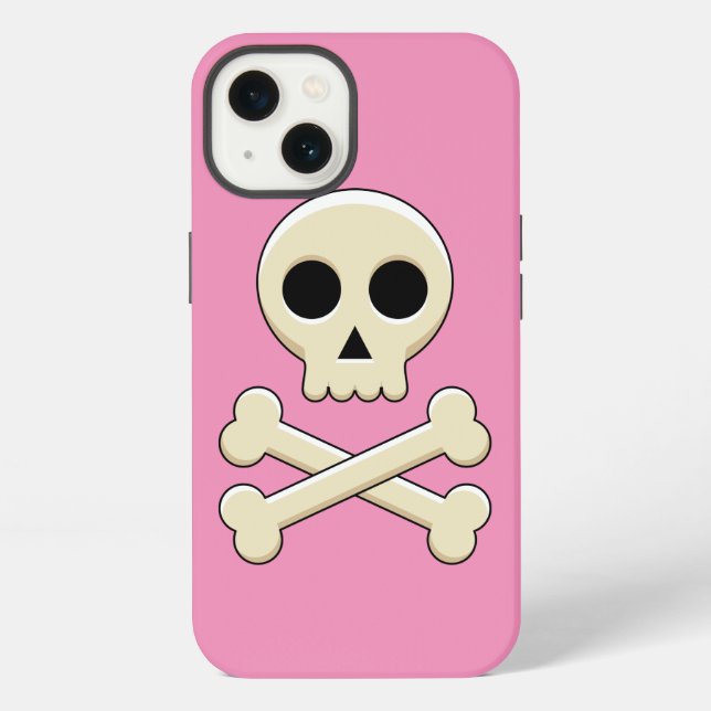 Skull with Bones Iphone Case (Back)