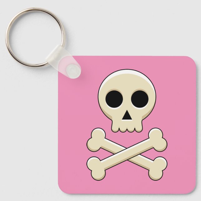 Skull with Bones Keychain (Front)