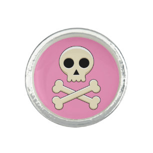 Skull with Bones Ring