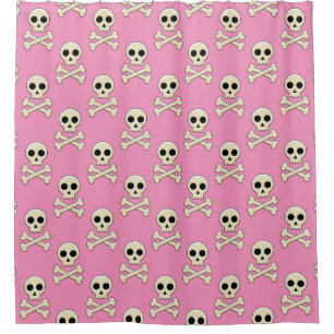 Skull with Bones Shower Curtain