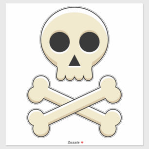 Skull with Bones Sticker
