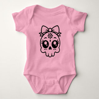 Skull with Bow  Baby Bodysuit