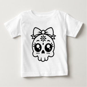 Skull with Bow Baby T-Shirt