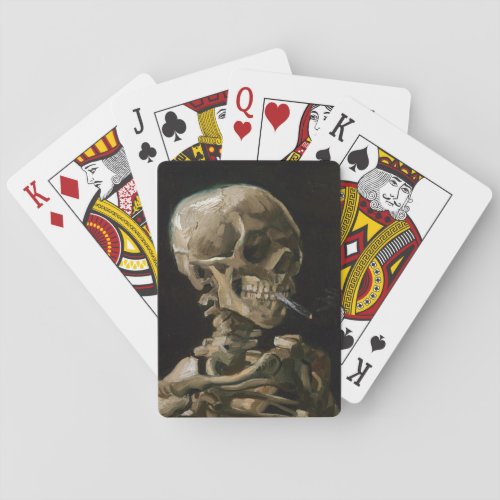 Skull with Burning Cigaret Vincent van Gogh Art Poker Cards