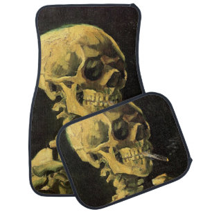 Skull with Burning Cigarette by Vincent van Gogh Car Mat