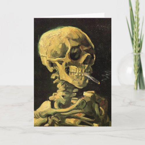 Skull with Burning Cigarette by Vincent van Gogh Card